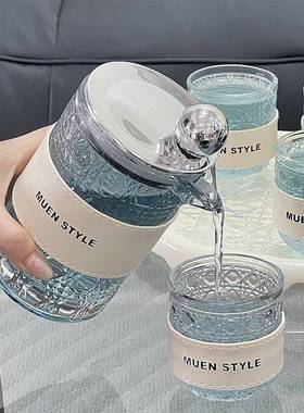 璃冷水壶装耐酒MUEN玻璃高温家用格调套好物夏季玻店民宿高颜值凉