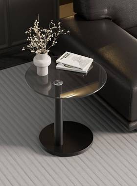 意式极简边几桌客厅小户网型小红茶几钢化小玻璃休闲QVL简约茶几