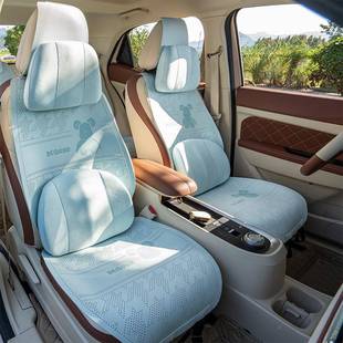 用汽车坐垫季马通翻毛皮座垫四鞍HBZ垫座椅套卡通潮酷熊车座套半