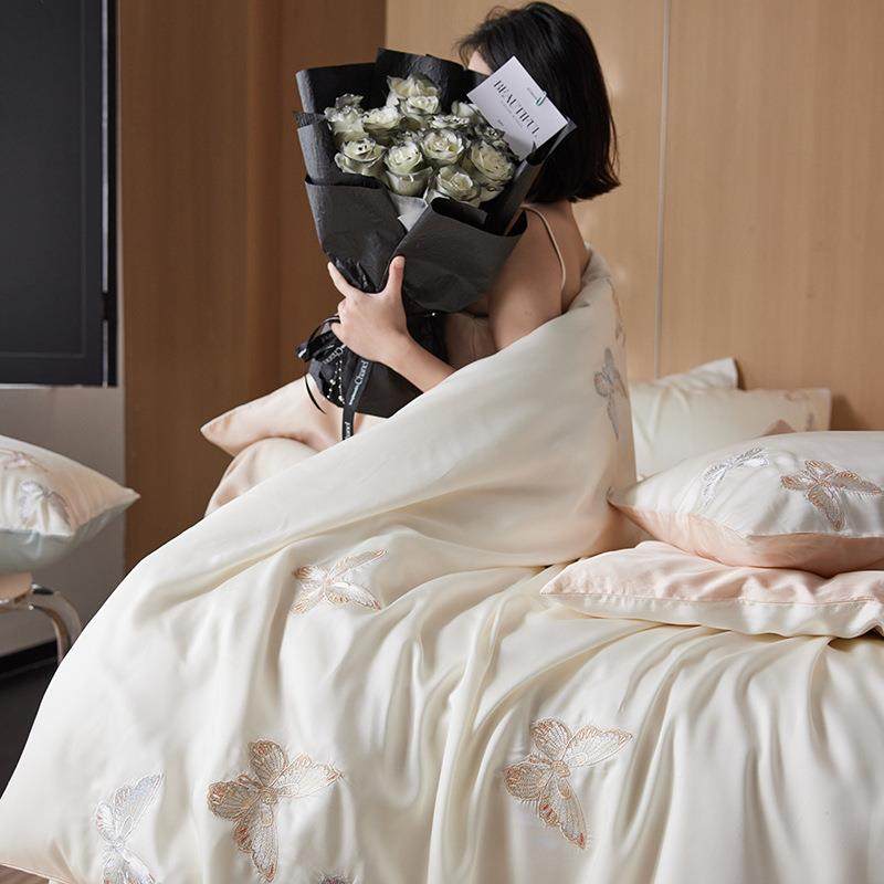 1A类母婴级00兰精天丝A类母婴件夏季莱赛套尔冰丝床单被套四床笠