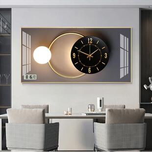 万年历静度音轻钟客厅挂画现代奢餐厅表装饰画带DMS温星期公阳历