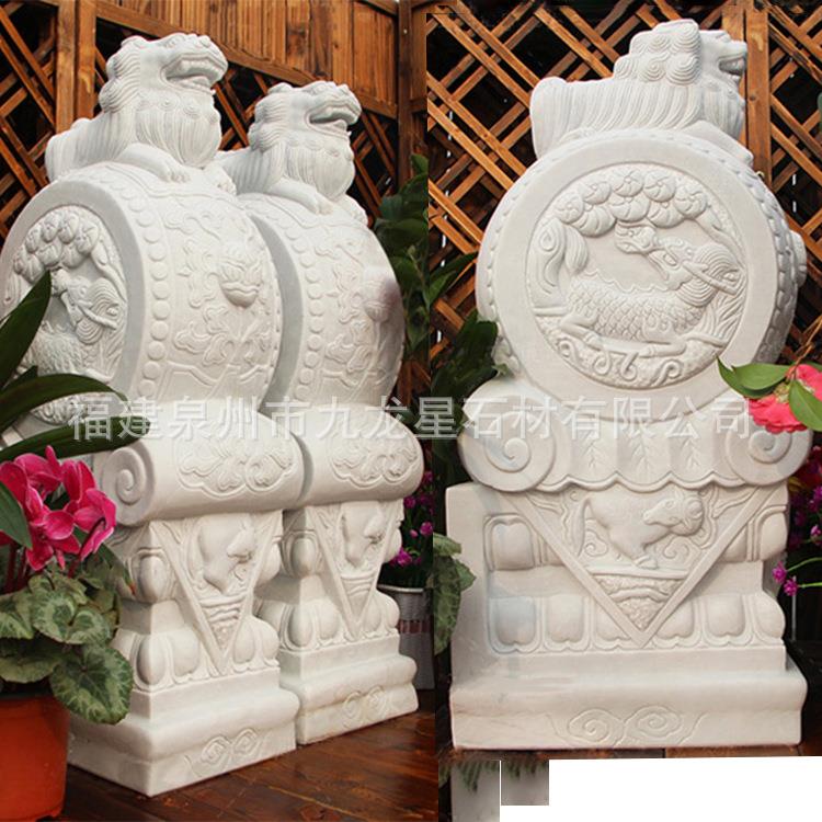 SD-365雕用庭院青石门墩抱鼓石家石狮子麒麟门貅小象石貔鼓鼓门当