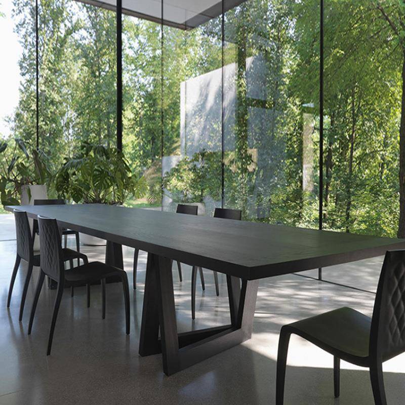 简约现代谈风工会业风实木议桌子桌大板办公桌务洽桌实木商长桌工