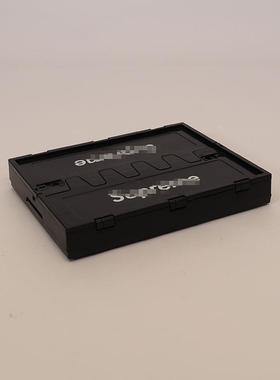 黑色带O盖塑料折叠箱RXG可印LOG折加厚折叠收纳箱子车载塑叠收纳