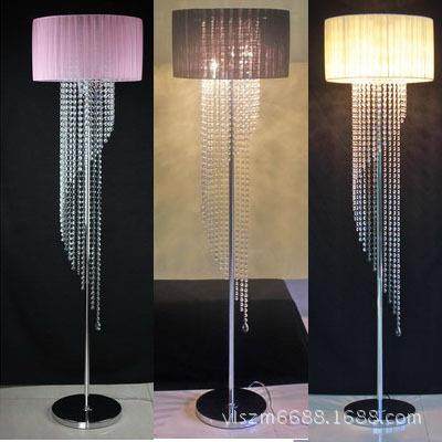 413欧式晶落地卧灯室简水约现代厅客落地台灯立式灯饰创意美式灯
