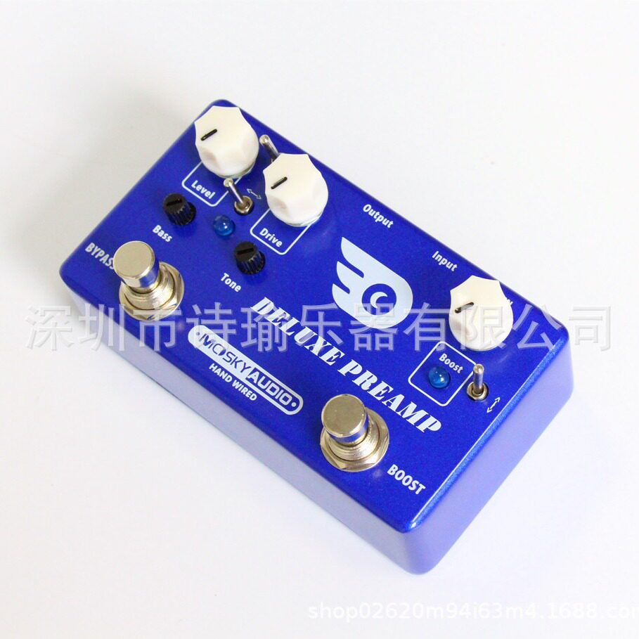 MOSKYAUDIO手工效果器 乐器吉他效果器 DELUXE PREAMP 过载 推子