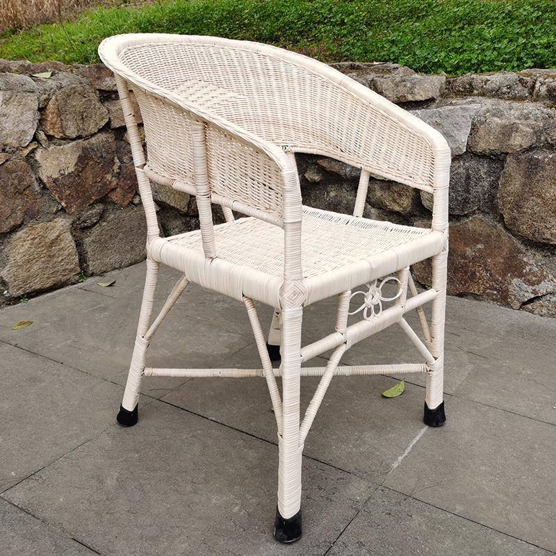 新款汉中人真藤椅子中老老款单年用休闲阳台户外AIY家藤编竹圈