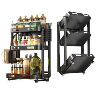 厂0家折叠厨房免打孔壁挂式 TB633223调料架台面可墙上多锈功能纯