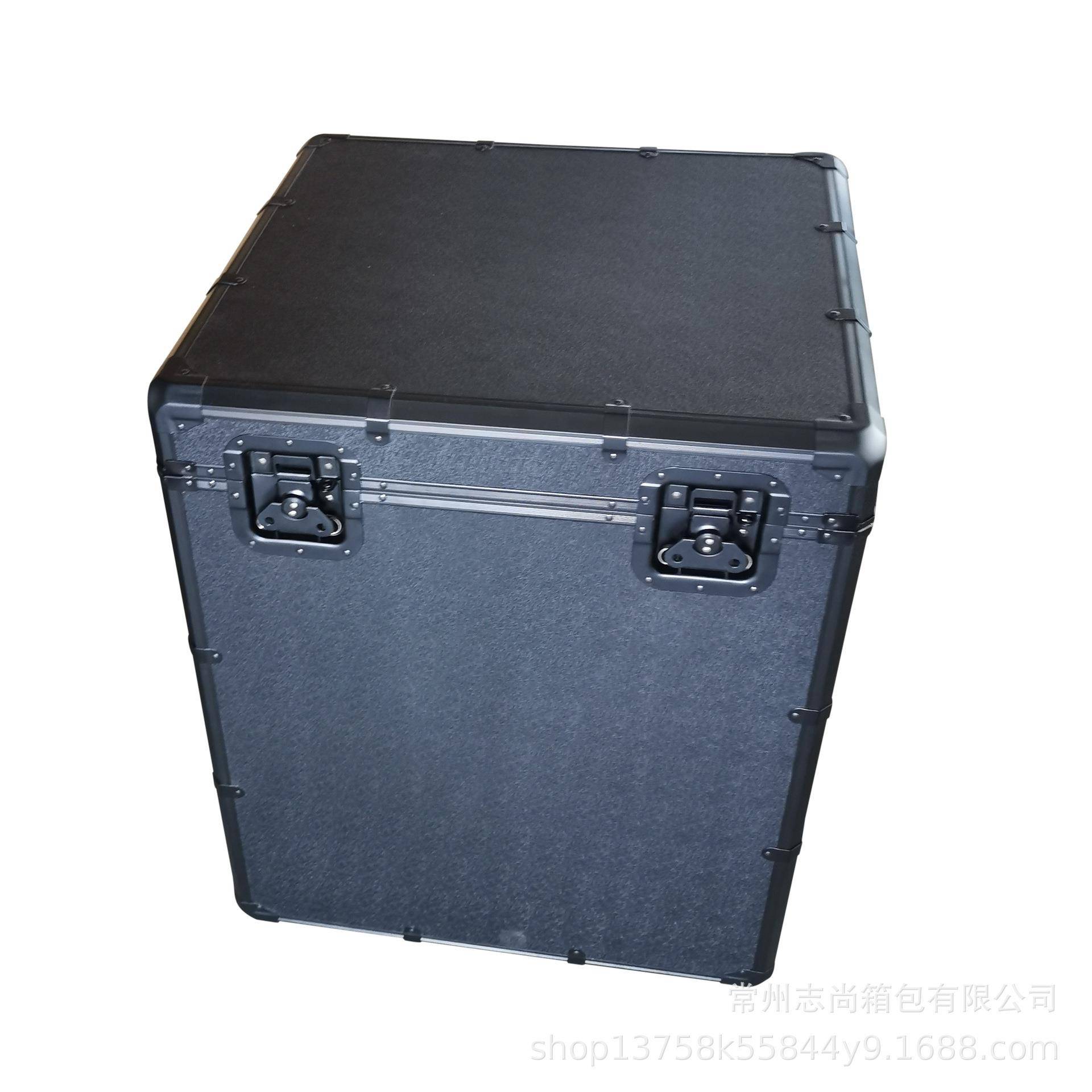 厂家制作铝合金拉杆箱全黑铝箱减震仪器箱展示工具箱飞机模型箱