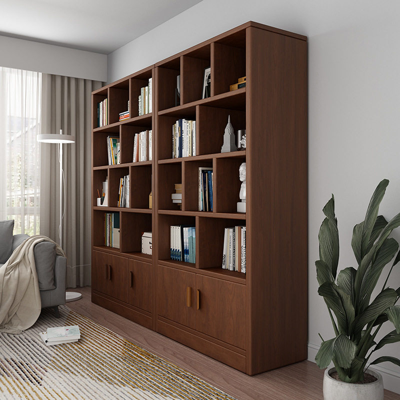 实木书架置物架落地简易柜子靠墙客厅多层储物柜学生收纳家用书柜,文具电教/文化用品/商务用品,书立,淘宝优惠券,粉丝福利购,淘宝优惠卷
