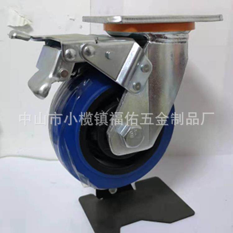 板万向轮子推车4寸5寸6脚轮刹车4寸轴5寸6寸8寸双工业平小车重型