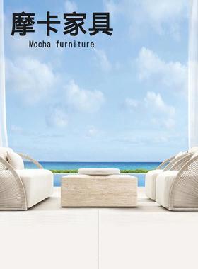 户沙双发防水防晒单人人餐桌椅露台躺椅阳台EHO椅别庭院墅民宿外