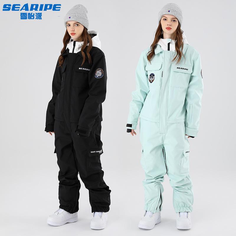 74雪怡雪派新工装连体滑服男女套款装防水板防风透气单双板滑雪衣
