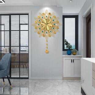 客厅创意钟家表用GQJ现代个性挂钟式艺挂表卧室静音时钟石术英钟