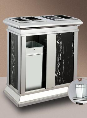 钢酒SXU店垃圾桶大堂立馆商用不锈商场宾式物业大厅走廊专用带烟