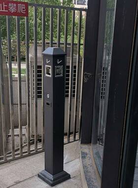 YVG店大堂不锈酒带钢立式烟蒂柱吸烟区室内烟灰灭户外固定式烟头