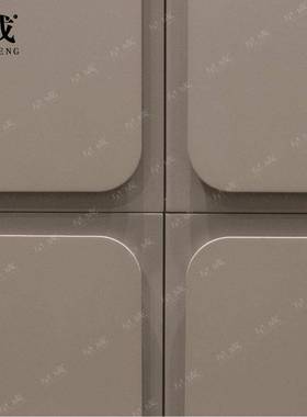 现客代简TSJ静电书喷粉柜门厅约卧室房收纳柜免拉手橱柜门