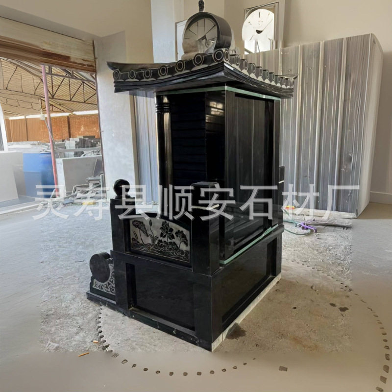 山西黑墓碑公墓陵园农村土葬陵园花岗岩墓碑中国黑石材