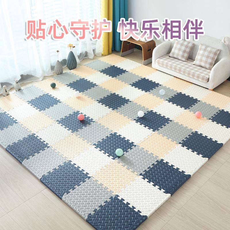 爬行地垫婴儿无房味铺乐面的垫子拼装游场地垫儿ZRW童可擦洗泡沫