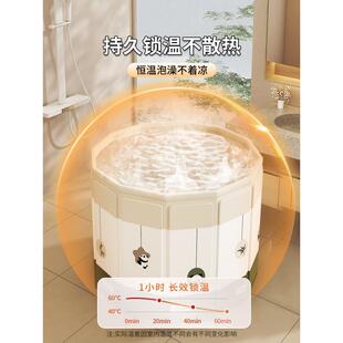 加厚携折叠可便泡澡桶家用洗澡坐桶儿童2M2dzPbM成人泡澡缸浴盆浴