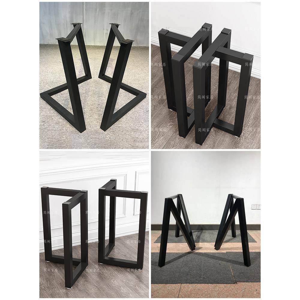 大板桌脚大理石桌架铁质支支架实木桌脚吧支架茶撑桌台脚岩JKG板