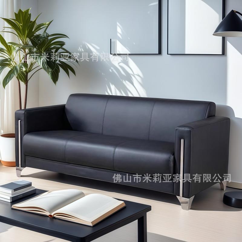 简时尚商务办公沙发接待一老约板会客茶洽谈经理室沙发几SF8015组