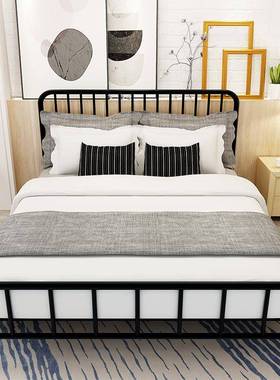 欧式铁艺床人床简约代1.5米公铁床主现单人床出租EVV屋铁架双儿童