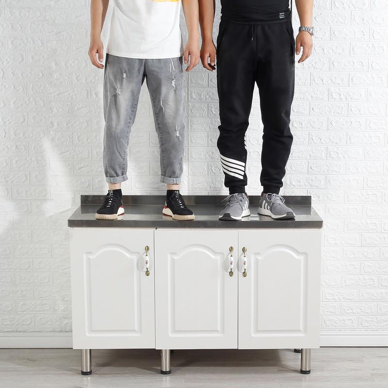 pp简易橱柜灶台柜厨房装不锈钢水槽柜组经济型GXX家用整柜d体厨房