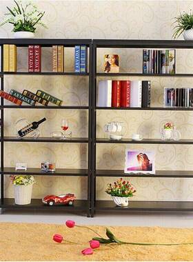 简易钢木书架YRB厅置物隔断客储陈列物架客厅组合架架落地铁艺