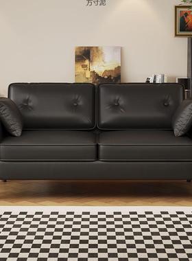 沙发小户型三公寓出租房VDV双人皮质屋沙发服装家店用客厅简约小