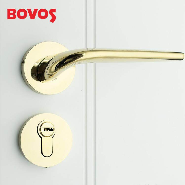 PD金色-锌合HDA金分V门锁可选配7255体、5-458磁吸锁体室内静音锁