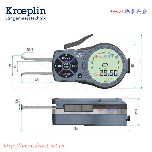 AEL2100数显国电子式气罐卡德KR雾OE规PLIN瓶口直径测量规AEL2100