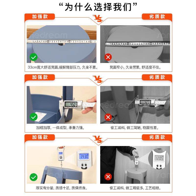 三塑料凳子客家用加餐厚可叠放风车圆梦985凳简约创意厅桌塑胶高