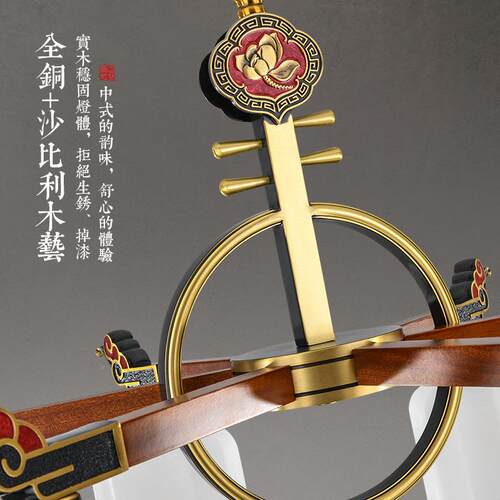 铜实木吊灯ZD026新中式客中国风吊大气高档复式楼别墅厅大全灯