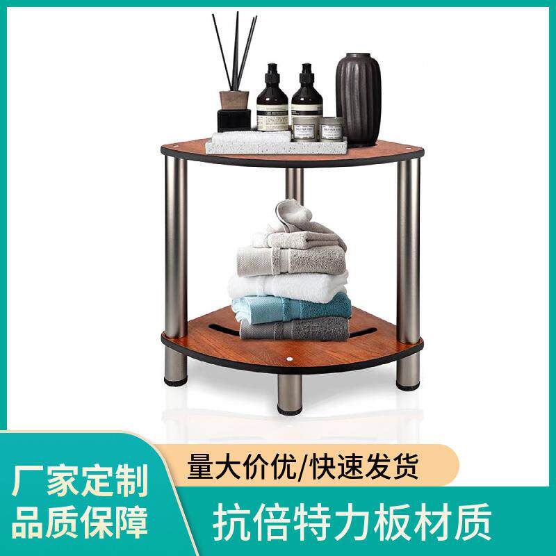淋垫浴凳凳子浴跨凳浴缸832室双层扇形防水置物架矮凳脚凳墙角境