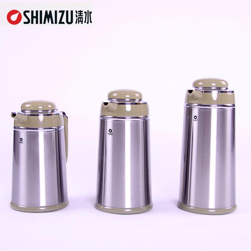 清水家保温水壶不用锈壳玻璃内胆保温瓶办公室热IQS外水瓶暖壶钢3