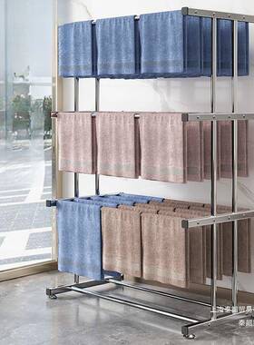 挂毛巾架落地车院纳发廊理洗发美发专用晒店晾凉ZON烘干衣架子收