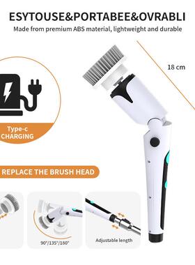 电动FOZ清洁功刷多功能家用防长柄水大率浴厕室所卫生间洗地刷机