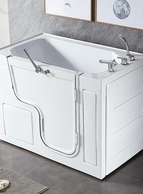 步入式侧老开残疾人无障40432碍智能小户门型家用人坐式澡泡按摩