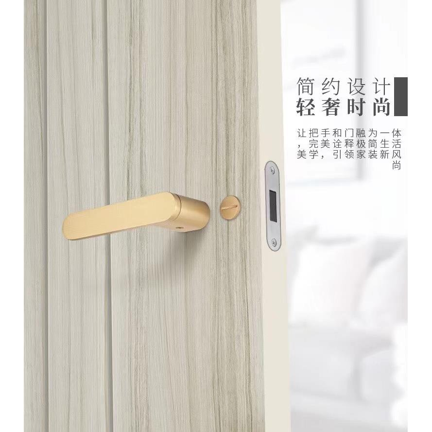 意4889式生态门隐形门锁锁家用木门卫生间门锁静音分体锁锁