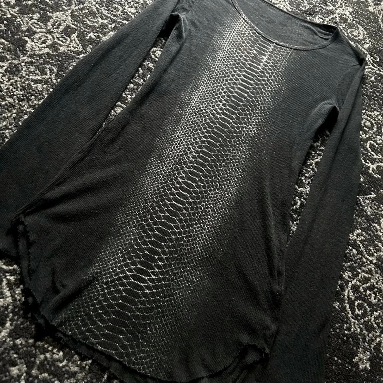 thumbnail for In stock, immediate shipping: ifsixwasnine Dark Pioneer vintage visual kei pioneer mid-length snake print long-sleeve T-shirt