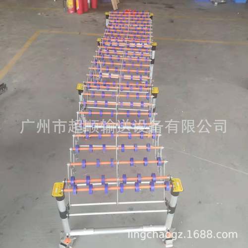 广州厂家直供可伸缩无动力滑轨无动力卸货输送带传送搬运设备