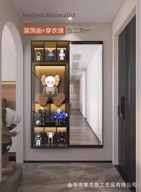 akws现廊代客轻奢全身镜挂画走玄关VYC画厅过道隐形美观试衣镜装