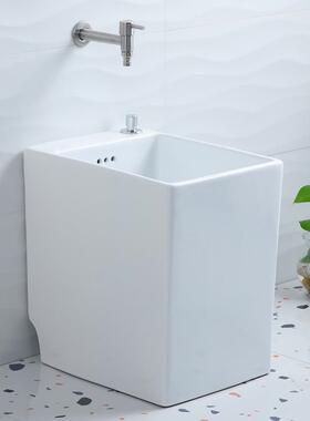 A10L生F75T66JT家用卫侧间陶瓷拖把池型迷你小号带头一体屋外拖布