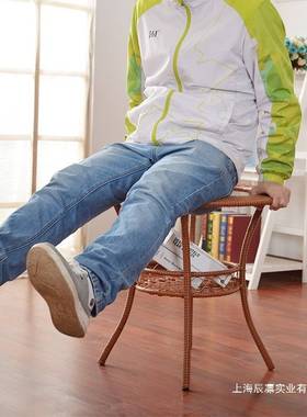 小茶几小圆桌藤编休闲喝茶桌边桌简约现代简易家用阳台白色储物几