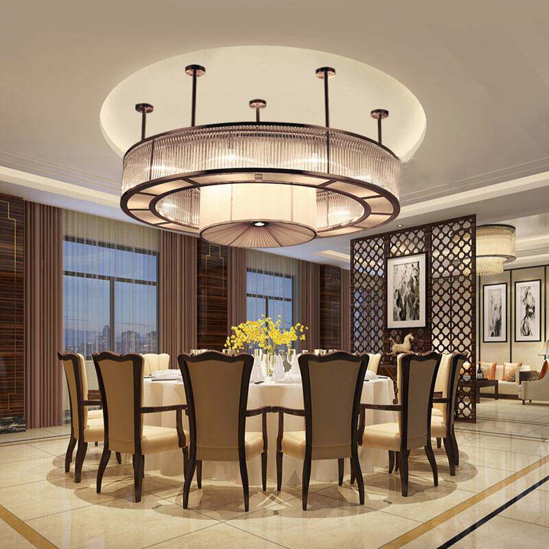 新中式客厅大吊灯中山灯饰中国风酒店茶楼餐厅包厢别墅大厅工程灯