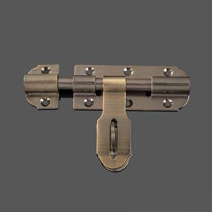 门锁扣门窗五金 房门大门门栓 不锈钢插销 防盗门带锁左右插销