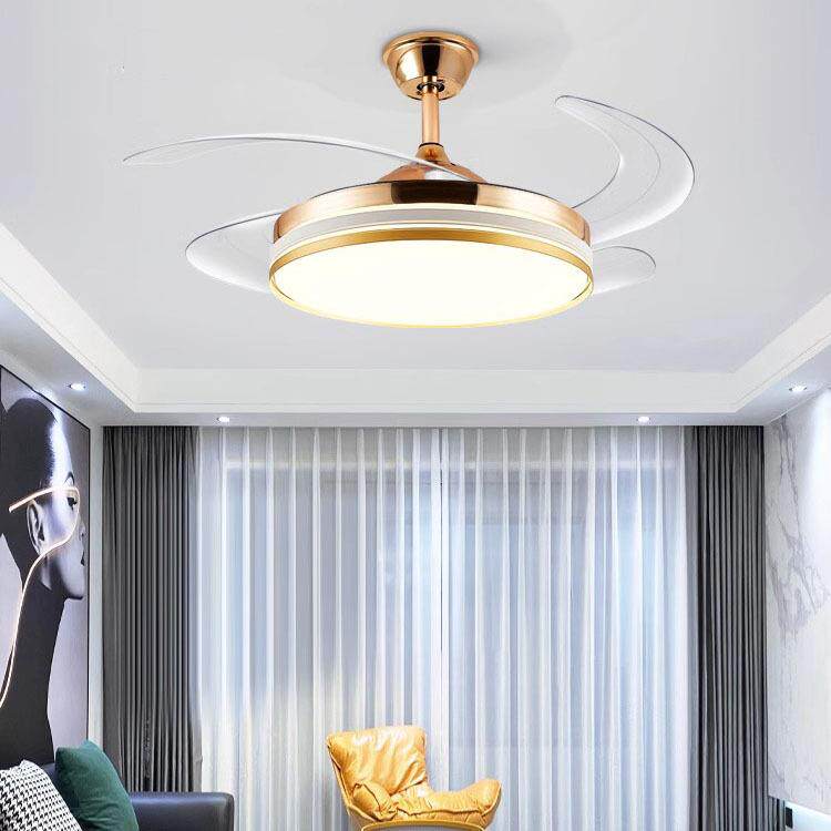 灯工厂直销隐形风扇境新款金色吊扇ABS灯吸跨家用客厅顶餐厅卧室