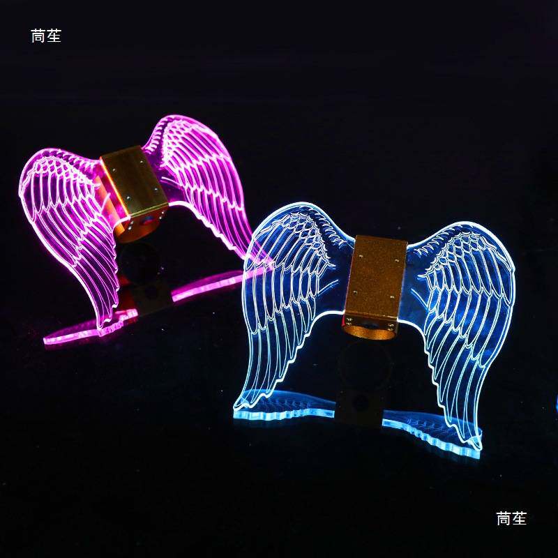 LED发光翅膀爆闪香槟头七彩闪光棒酒吧KTV出酒气氛助威道具荧光棒