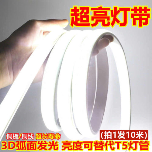 超亮灯带led灯条客厅吊顶三色变光软灯条超亮户外防水线形灯220v